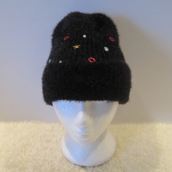 Betsey Johnson Embellished Beanie - Picture 1 of 5